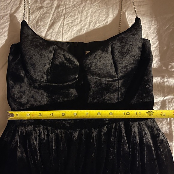 Magda Butrym Black Crystal-Embellished Pleated Velvet Mini Dress – Size 2 - NWT - Picture 17 of 17